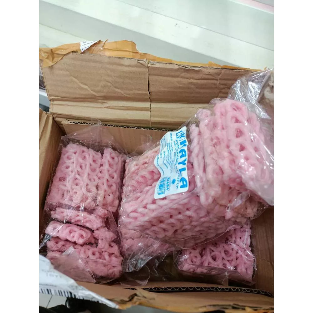 

Kerupuk Aci Pink / Merah Kayla DDN (isi 10 pcs) | Kemasan Vacuum