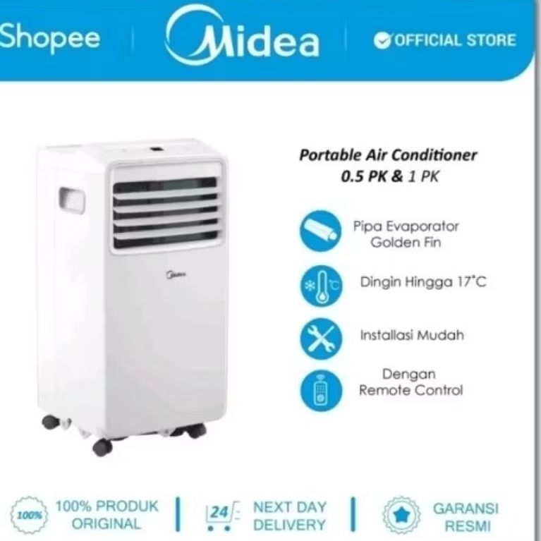 Midea AC Portable MPHA-09CRN7 - Penyejuk Ruangan Efisien