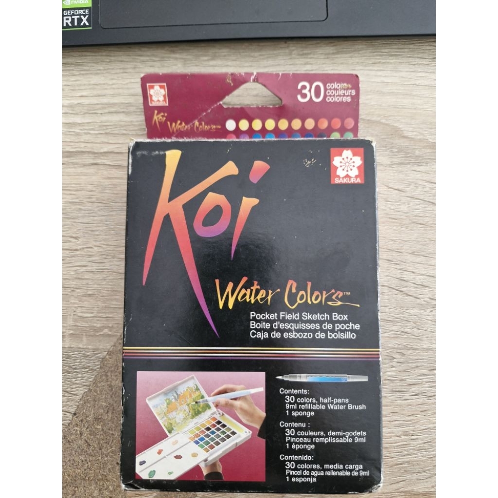 

KOI Watercolors pocket field sketch box 30 colors (second/preloved)
