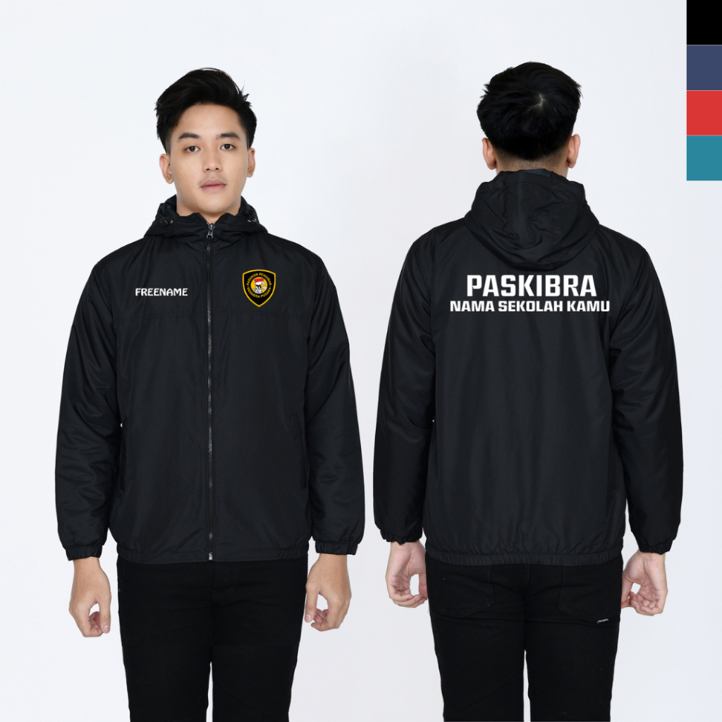 Jaket Custom PASKIBRA | Sablon Nama, Logo, Angkatan – Cocok untuk Sekolah - Jaket Parasut