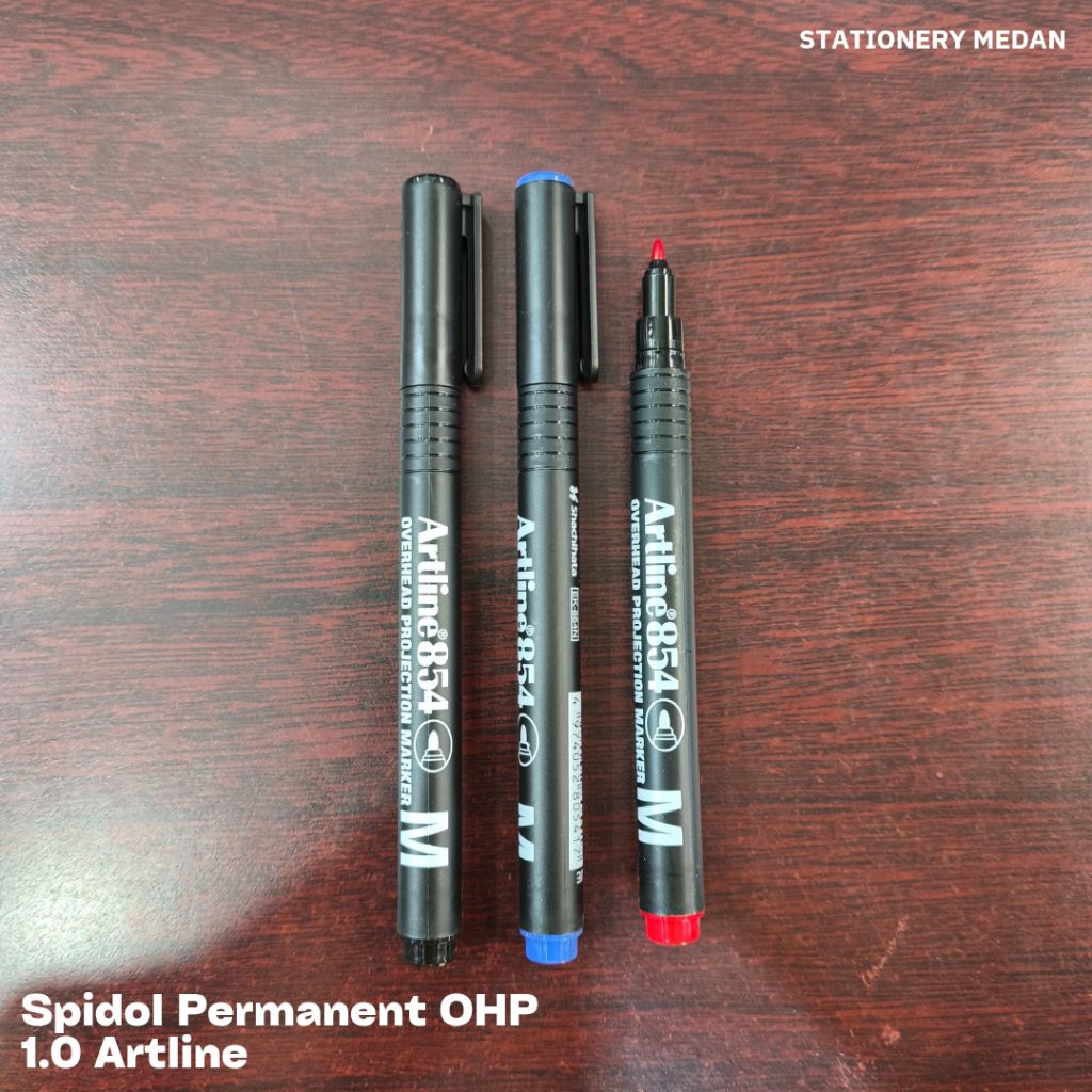 

Spidol Permanent OHP M Artline EK 854 Medium Hitam / Biru / Merah ( 1 Pcs )
