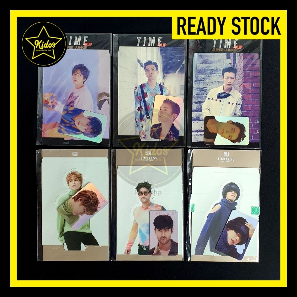 SUPER JUNIOR - HOLOGRAM PHOTOCARD SET / PC / STANDEE / TIMELESS / TIME SLIP