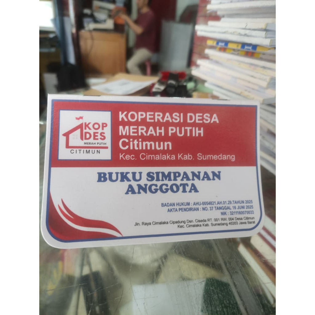 

BUKU TABUNGAN KOPERASI MERAH PUTIH CUSTOM / NAMA SENDIRI