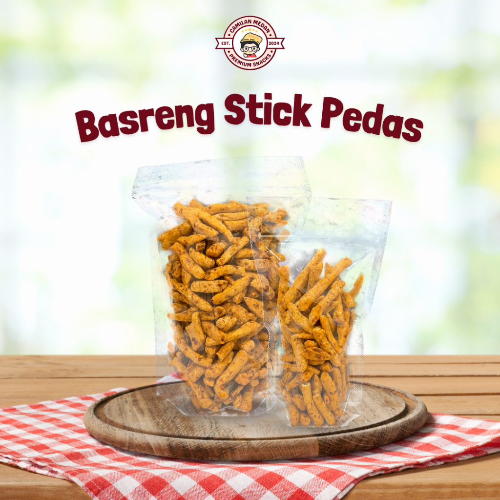 

Basreng Pedas Daun Jeruk Stik Bulat Cemilan Jajanan Snack Ecer Camilan Medan