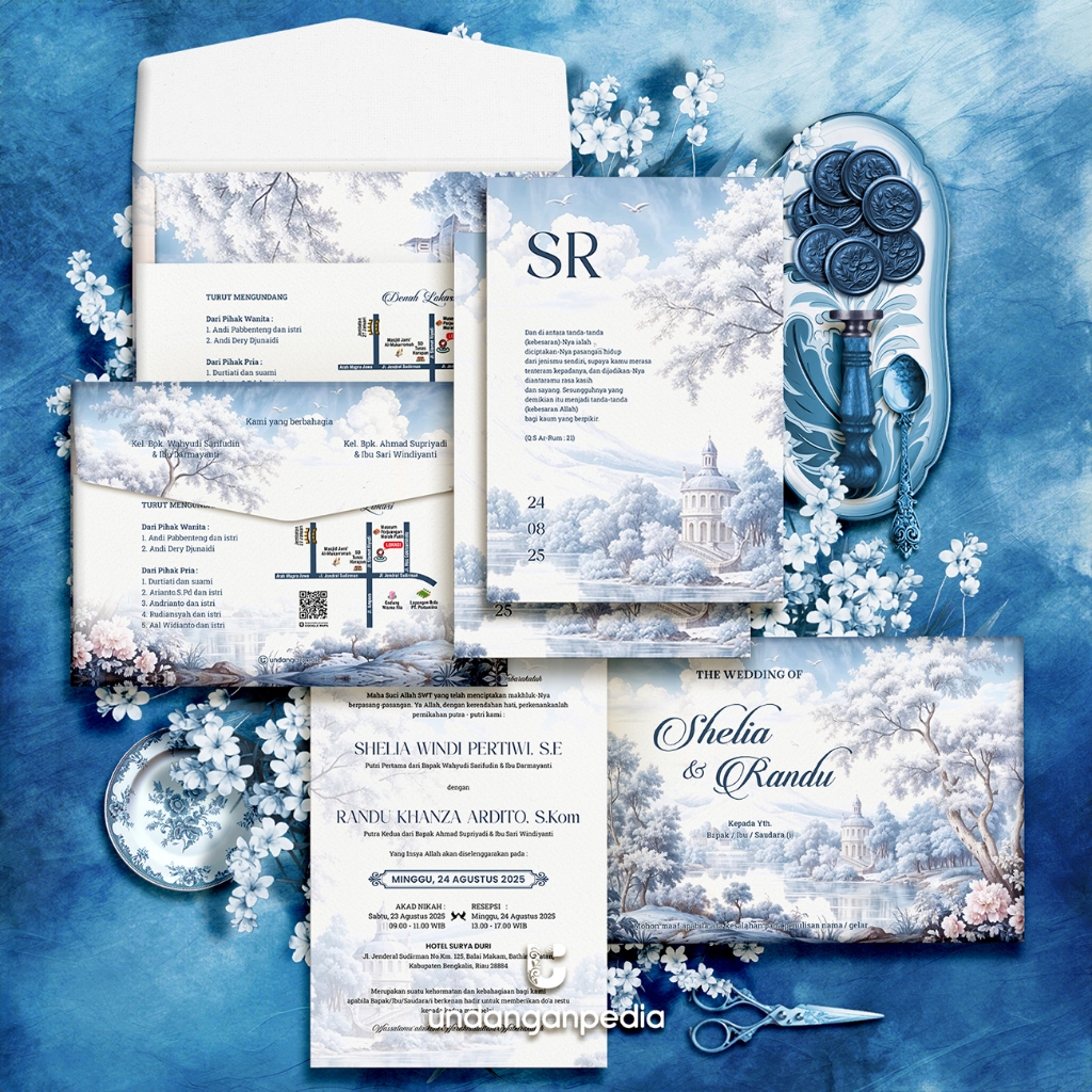 HARDCOVER LANDSCAPE + AMPLOP . FREE WEBSITE INVITATION . UNDANGAN PERNIKAHAN HARD COVER TEBAL UNIK L