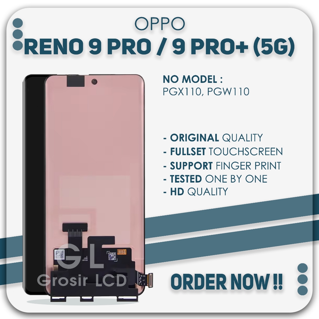 Grosir LCD Oppo Reno 9 Pro / LCD Oppo Reno 9 Pro Plus - Fingerprint Fullset Touchscreen
