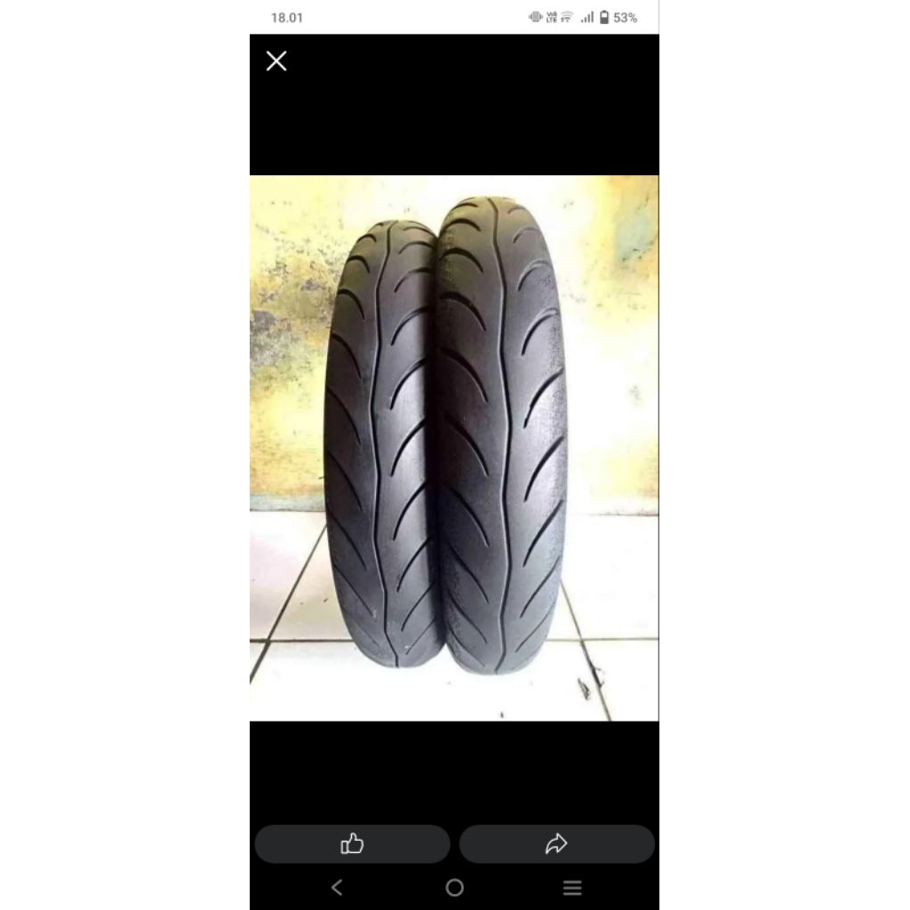 sepasang ban tubeless ukuran standar ring 14