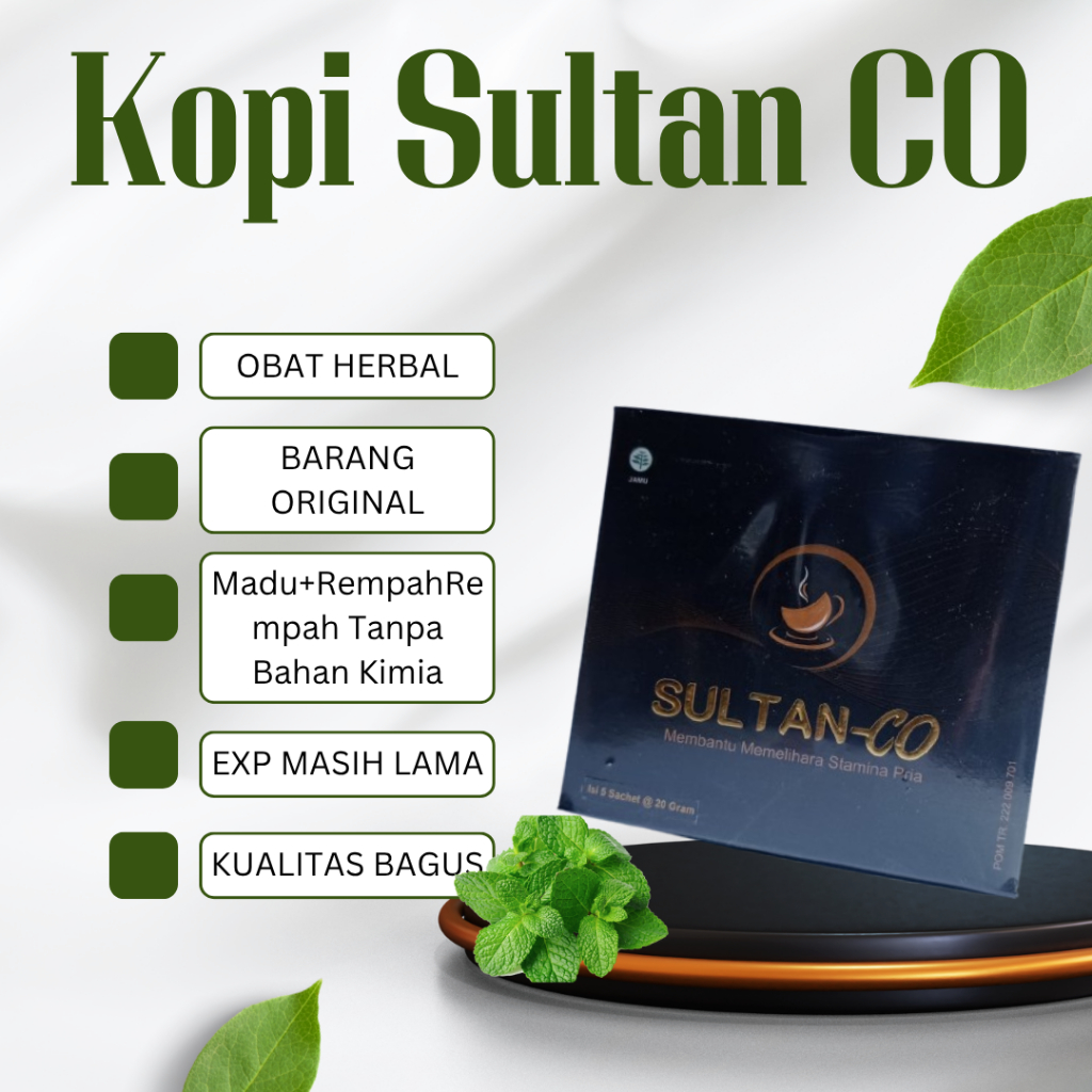 

Kopi Herbal Sultan -CO Herbal Alami Murni 100% Original KopiSeduh Hangat Stamina Pria Tahan Lama COD