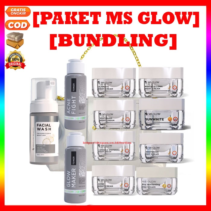 [AKTIVASI][Bundling ]MS Glow Paket Wajah Paket Whitening - Paket Acne - Paket Ultimate - Paket Lumin