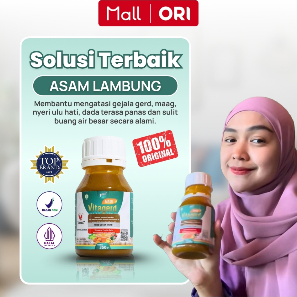 

Vitagerd Madu Herbal Untuk Meredakan Masalah Pencernaan Berat Bersih 350 Gram