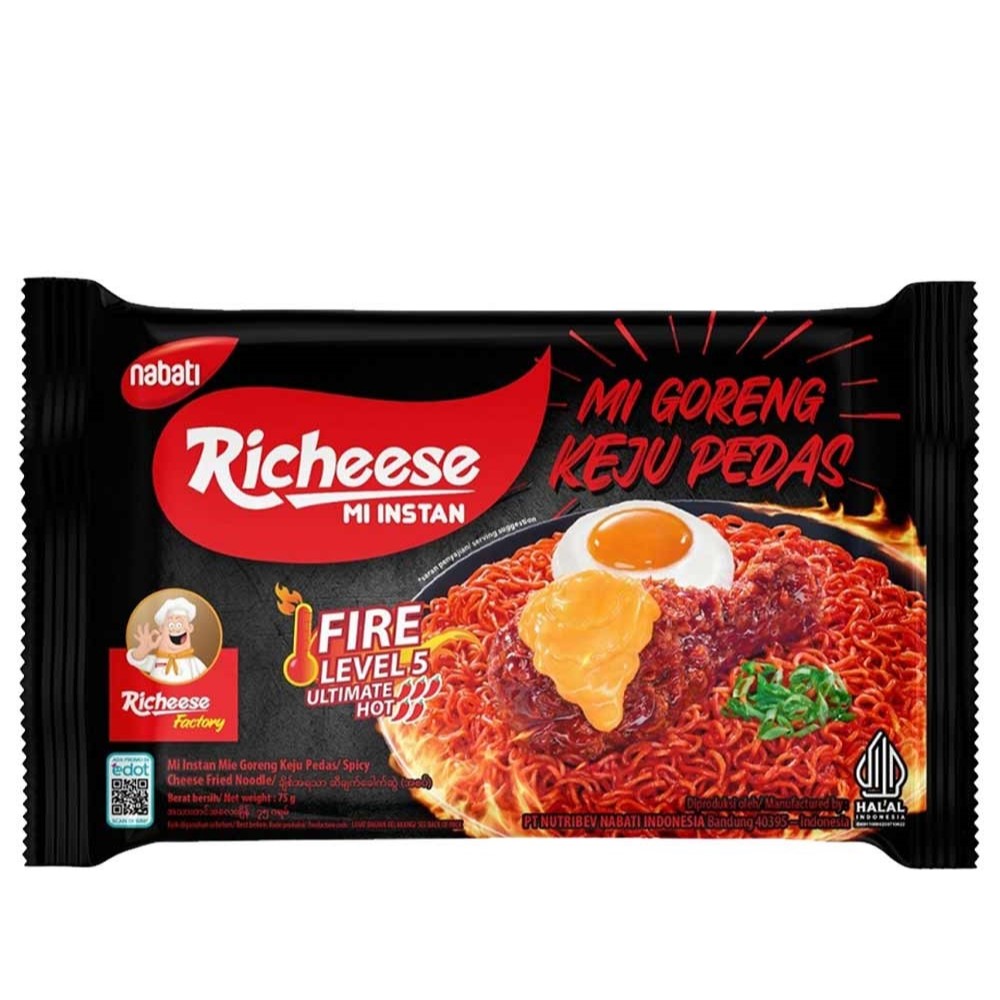 

Mie Instant Richeese Goreng Keju Pedas / Richeese 75 gr fire level 5 ultimate hot