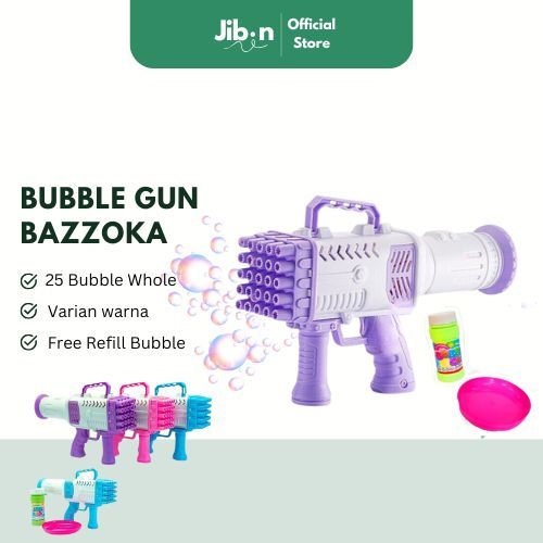 [ JIBIN ]  Mainan Bubble Gun Bazoka 25 Hole / Gelembung Sabun / Mainan Tembakan Bubble BISA COD