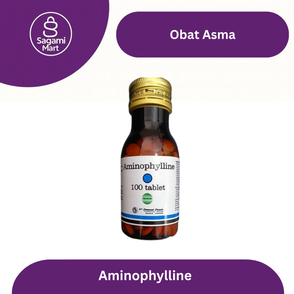 Aminophylline Coronet Botol 200 mg Isi 100 Tablet | Untuk Obat Asma
