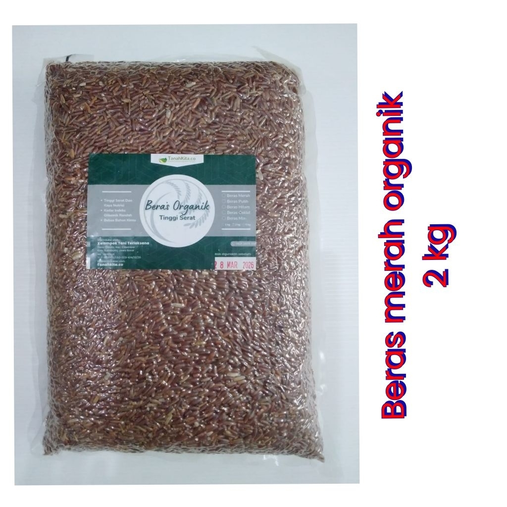 

Beras Merah Organik (beras merah pecah kulit- tanahkita) 2 kg
