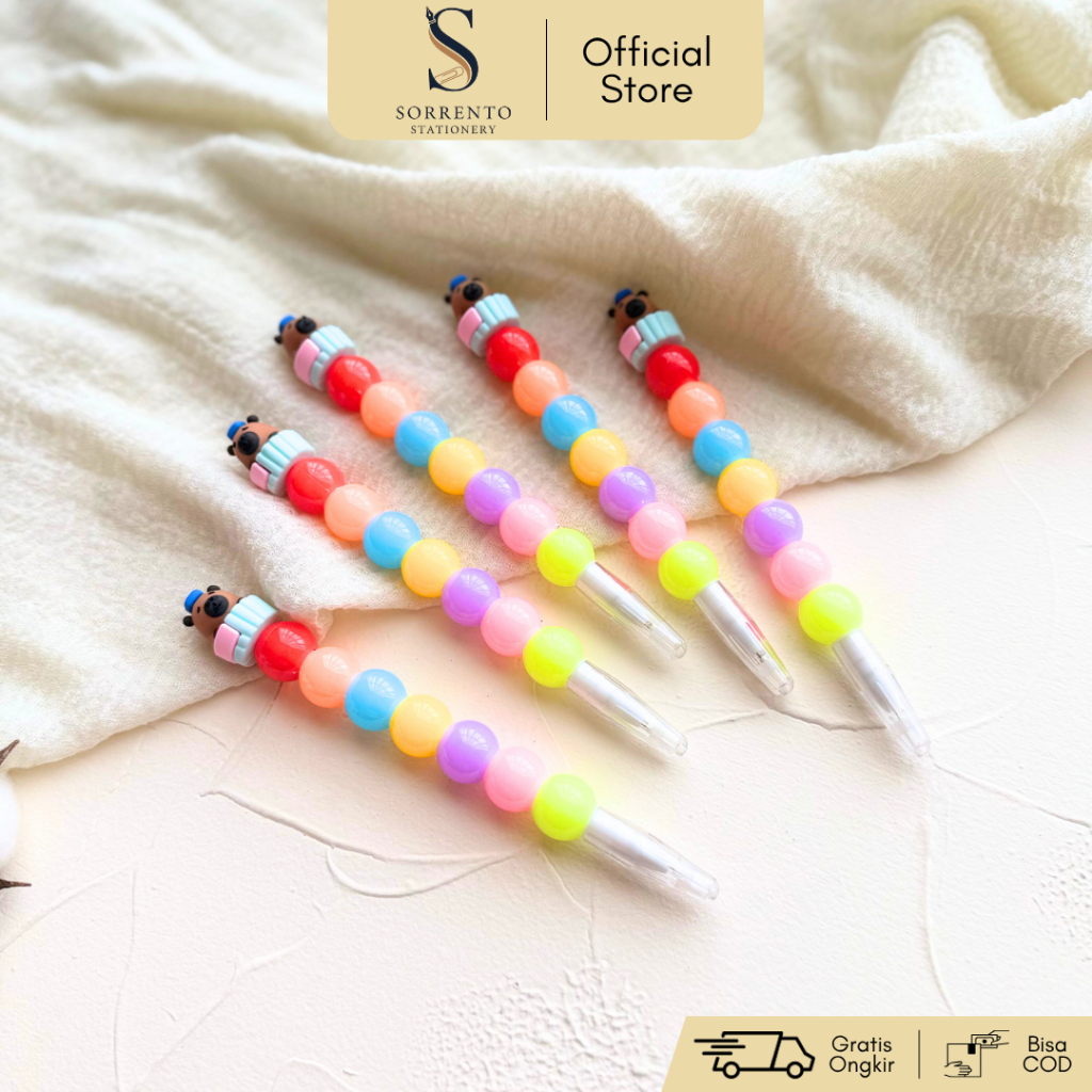 

Pulpen Gel Bola-Bola Capybara - Pen Karakter Mainan Lucu