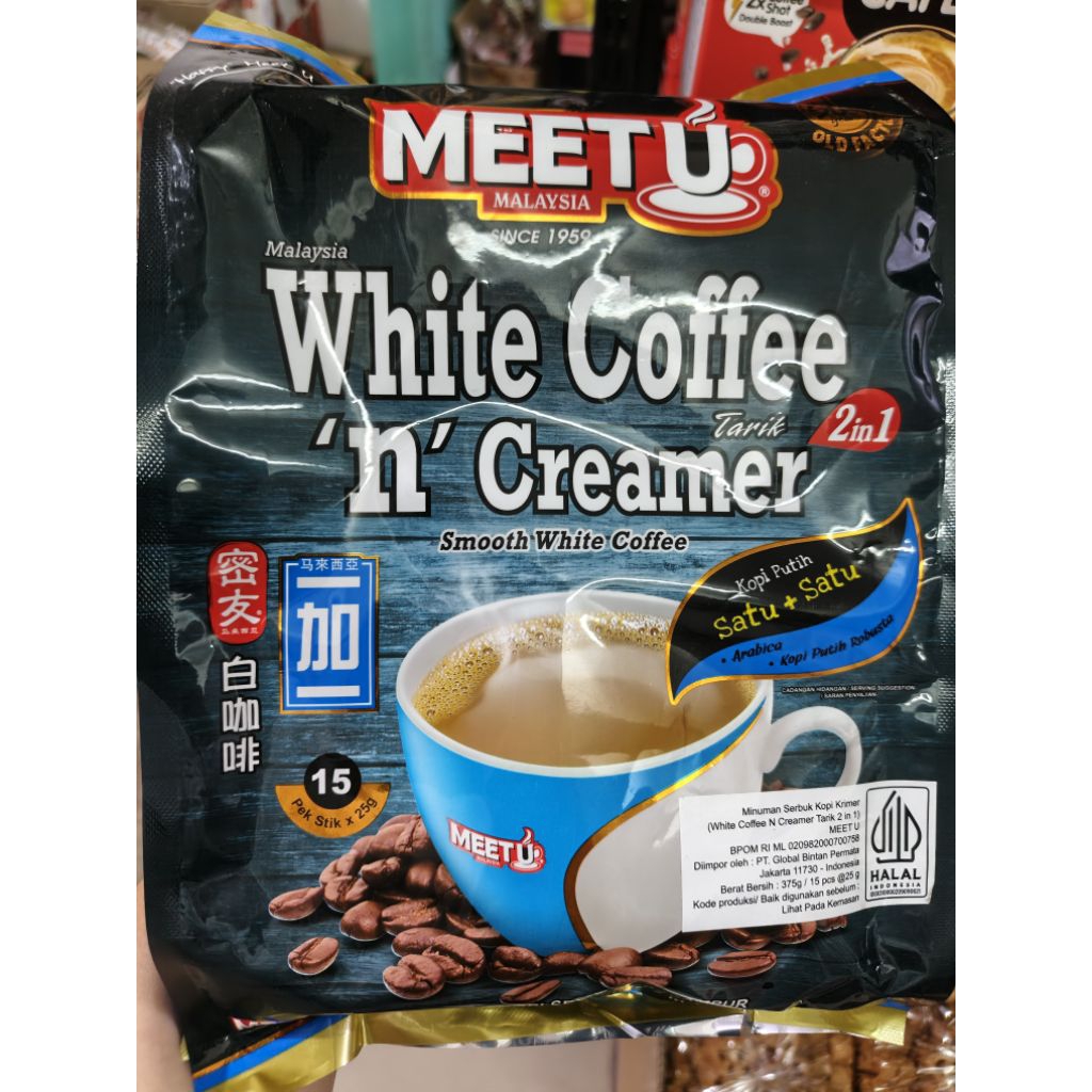 

Meet U White Coffee & Creamer 2in1. 15*25gr