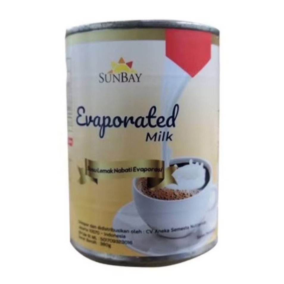 

Sunbay Evaporasi Kaleng 380gr / Evaporated Milk / Susu campuran es / Susu Sunbay