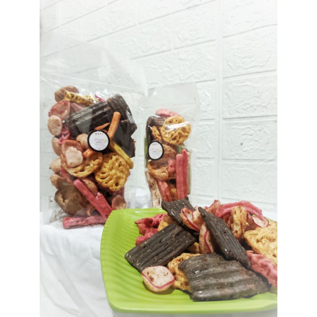 

Cemilan seblak mix kering pedas