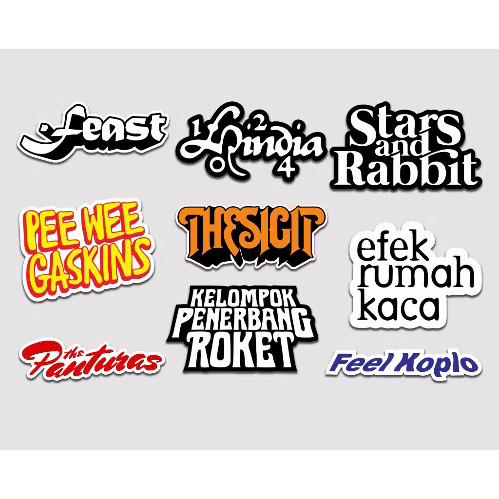 

stiker set band indie the sigit feast efek rumah STIKER AESTHETIC LAPTOP kaca hindia panturas