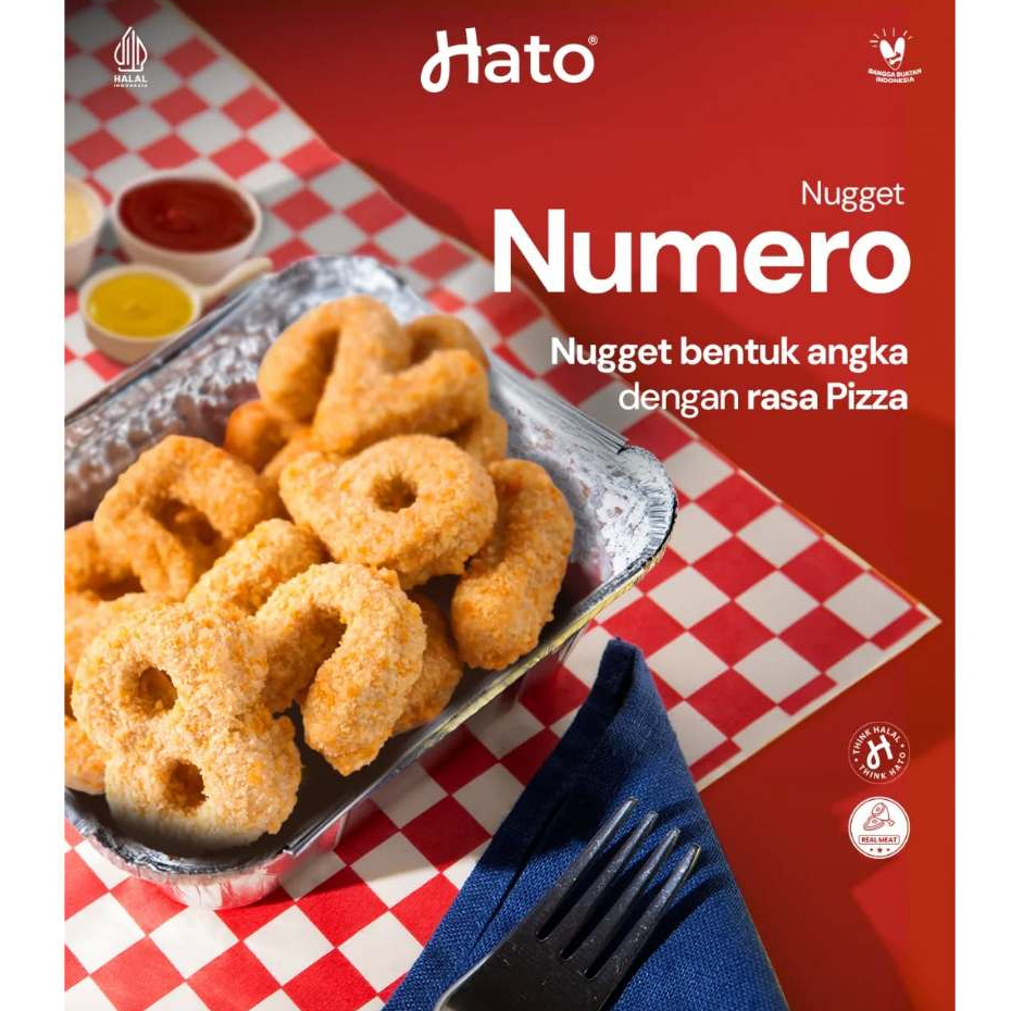 

HATO NUGGET NUMERO 250GR - Nugget Ayam Rasa Pizza Bentuk Angka - Kheiza Frozen