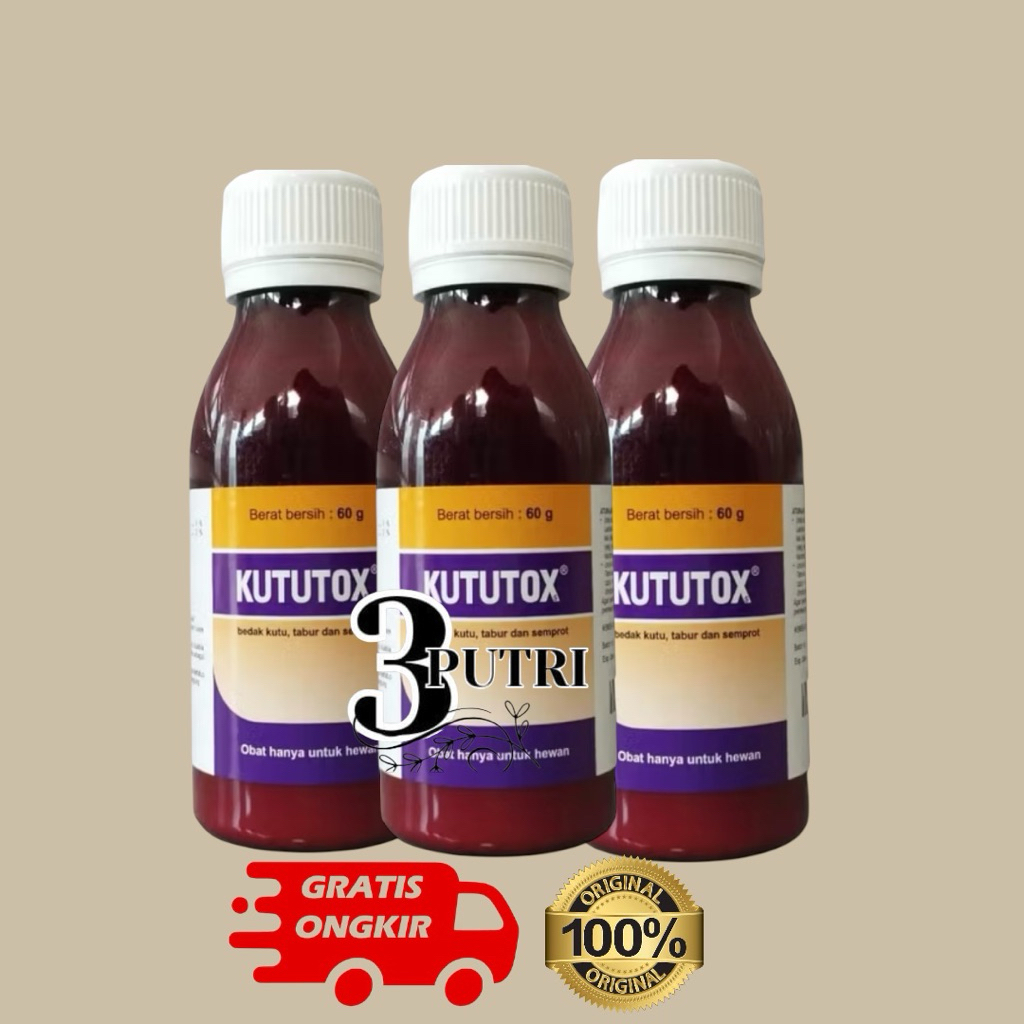 Kututox Spray-Serbuk Anti Kutu Anjing Kucing Kelinci Ayam Sapi kambing