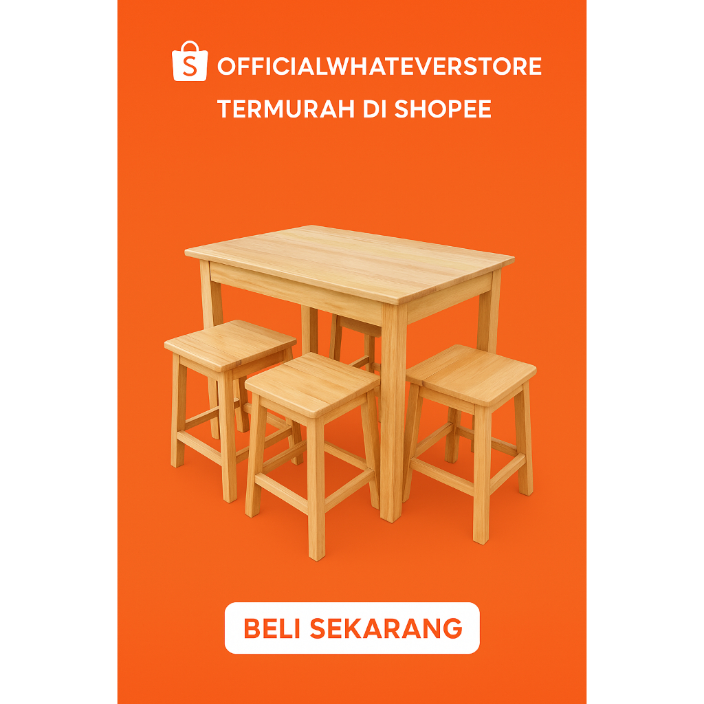 MEJA MAKAN / MEJA WARUNG / KURSI MEJA MAKAN WARUNG TERMURAH / KURSI MAKAN / KURSI JATI / MEJA CAFE