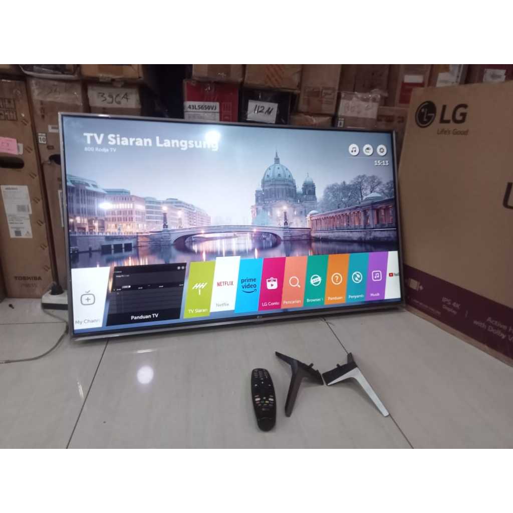 [+free packing kayu] Led TV LG 43 Inch Smart TV UHD 4K Youtube WifiConnect Netflix Kondisi bekas mas