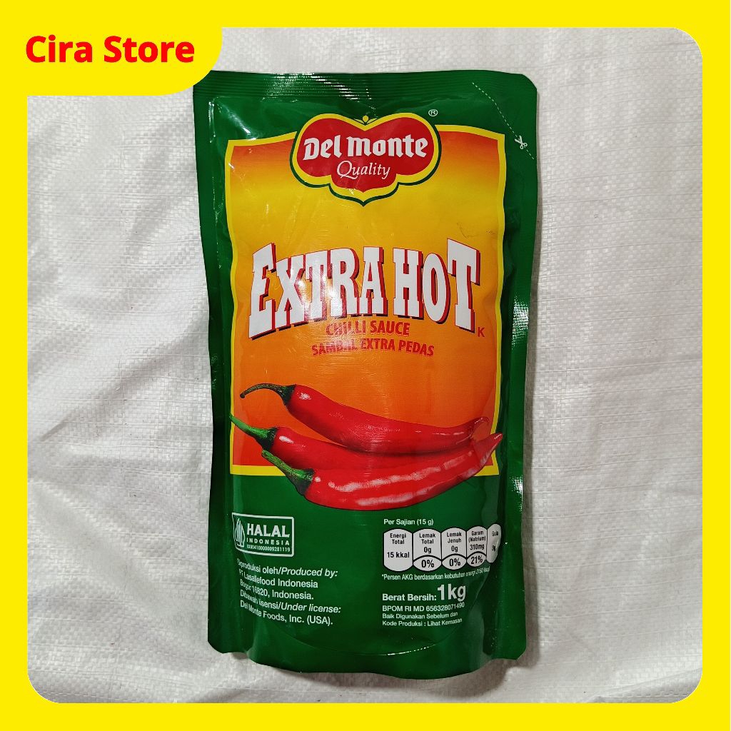 

Delmonte Extra Hot 1kg Chilli Sauce (Saos Cabe) Sambal Ekstra Pedas
