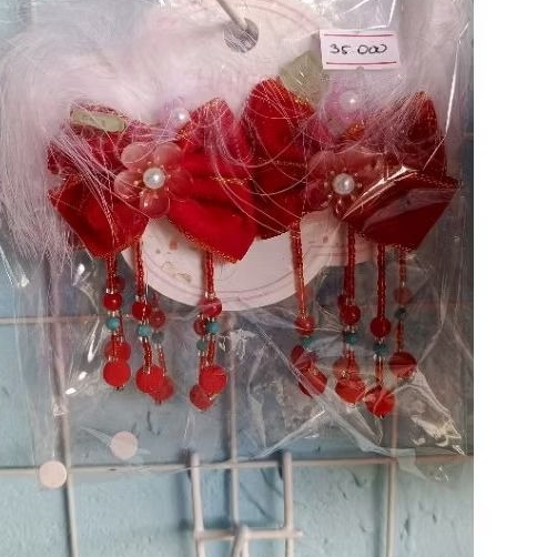 Jepit Rambut imlek import Merah