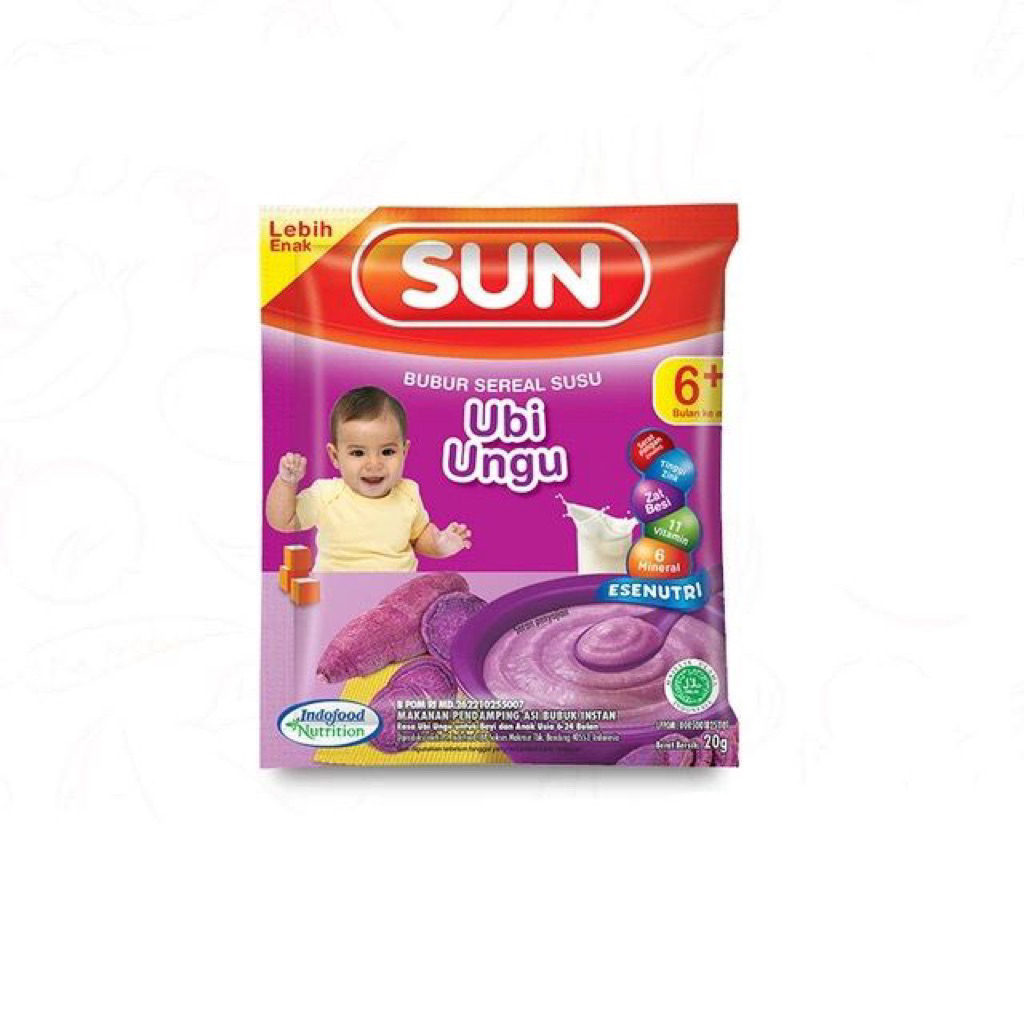SUN Bubur Bayi 6+ Ubi Ungu 1 Renteng (10 x 20Gr)