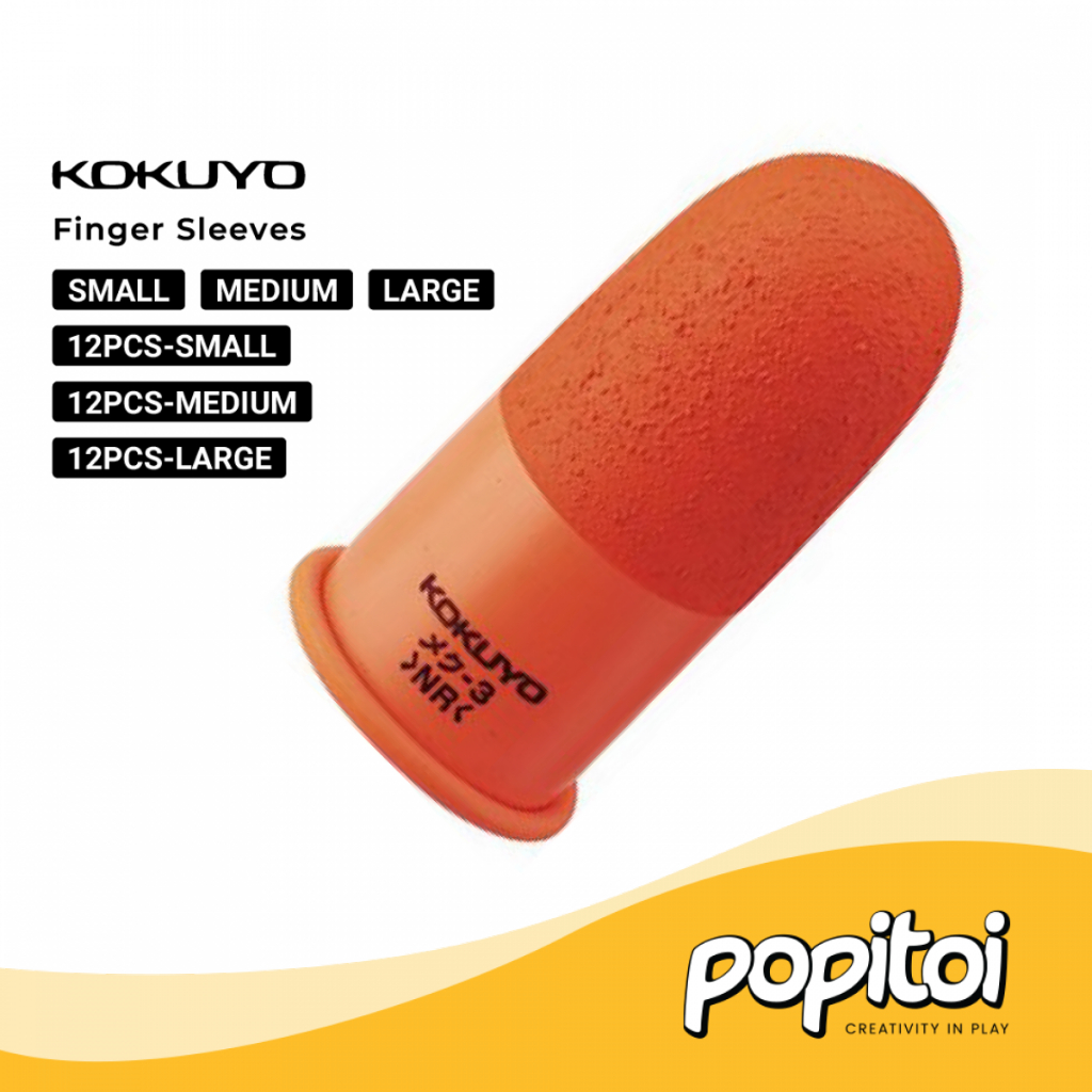 

Kokuyo Mekurin Finger Sleeves SINGLE Coat Rubber Pelindung Jari Fingerstall Karet Pembalik Kertas
