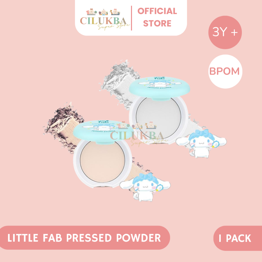 LITTLE FAB PRESSED POWDER | LIMITED EDITION CINAMONROLL | BEDAK PADAT ANAK | BEDAK | MAKE UP ANAK