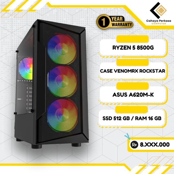 PC RAKITAN | RYZEN 5 8500G - A620M - 16GB Kit DDR5 - 512GB NVME