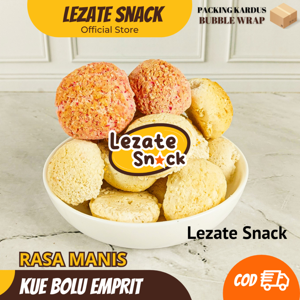 Kue Bolu Emprit Jadul 1KG Khas Jogja Murah Enak Renyah Kiloan / Roti Bolu Kering Jadul Rasa Kelapa M