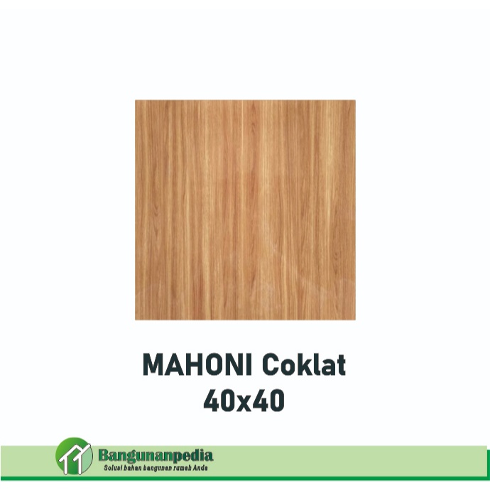 KERAMIK LANTAI MOTIF KAYU 40x40 ARES MAHONI