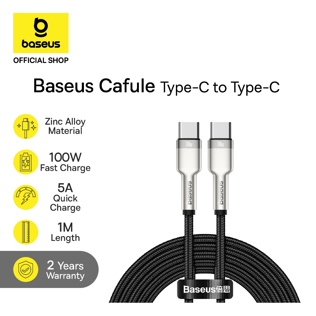 Baseus Cafule Series Metal Data Cable Type-C to Type-C 100W