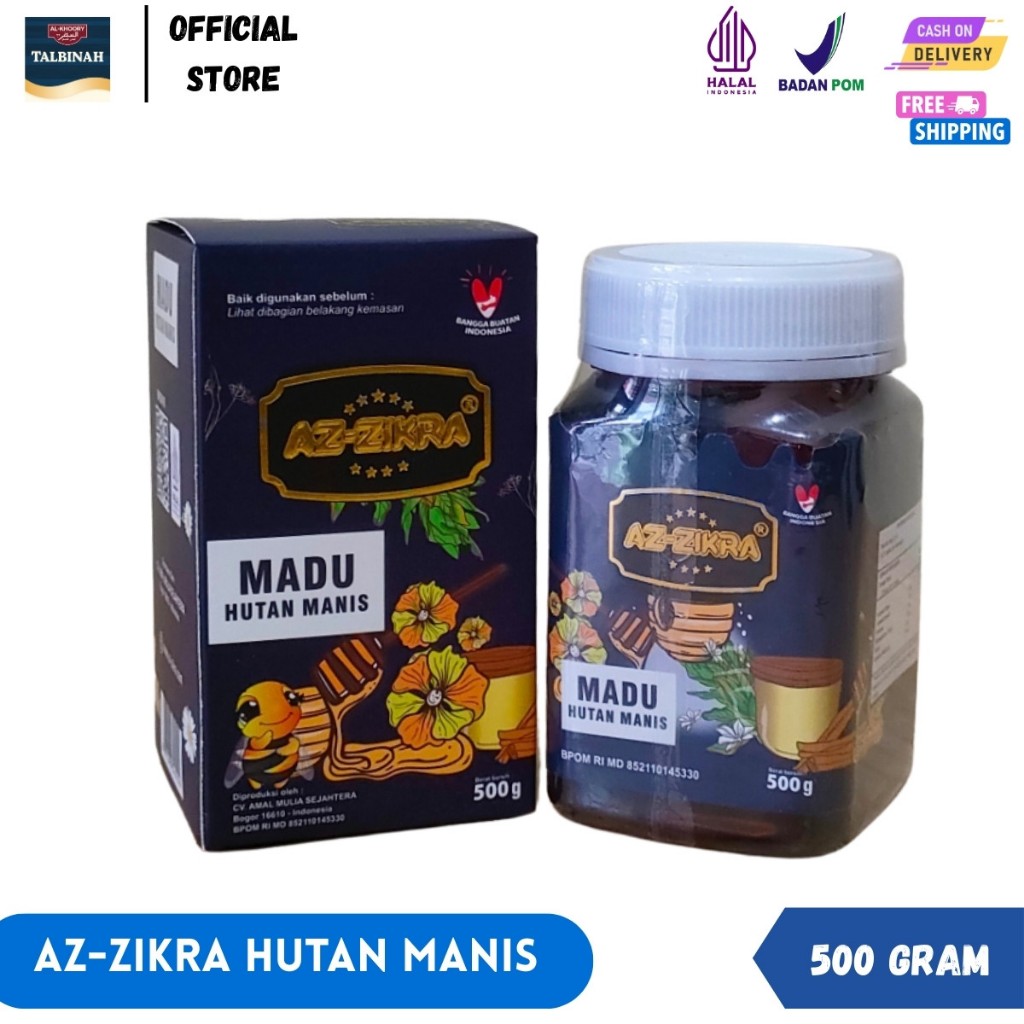 

Madu Azzikra Hutan Super 500gr Kemasan Premium / Madu Az-zikra Hutan Manis Original BPOM
