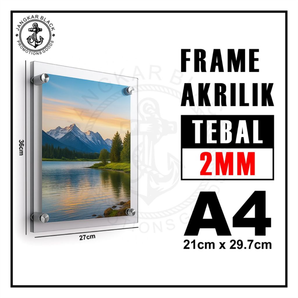 

2mm Akrilik Acrylic Frame A4 Portrait/Landscape