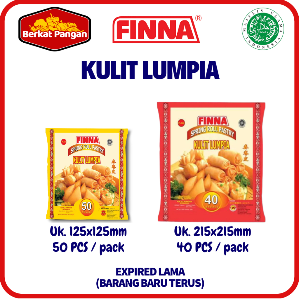 

FINNA Kulit Lumpia (Spring Roll Skin) 125 MM ISI 50 LBR / 215 MM ISI 40 LBR