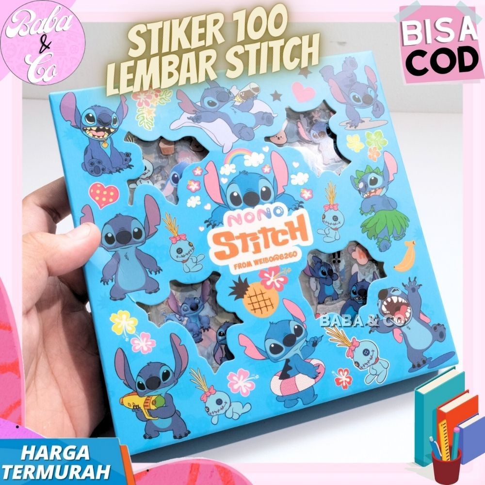 

STIKER STITCH 100 LEMBAR LUCU UNIK STIKER 100 LEMBAR STITCH LILO SERIES STICKER ANTI AIR STIKER MURAH 1 BOX 100 LEMBAR STITCH BLUE IMUT UNIK LUCU COD