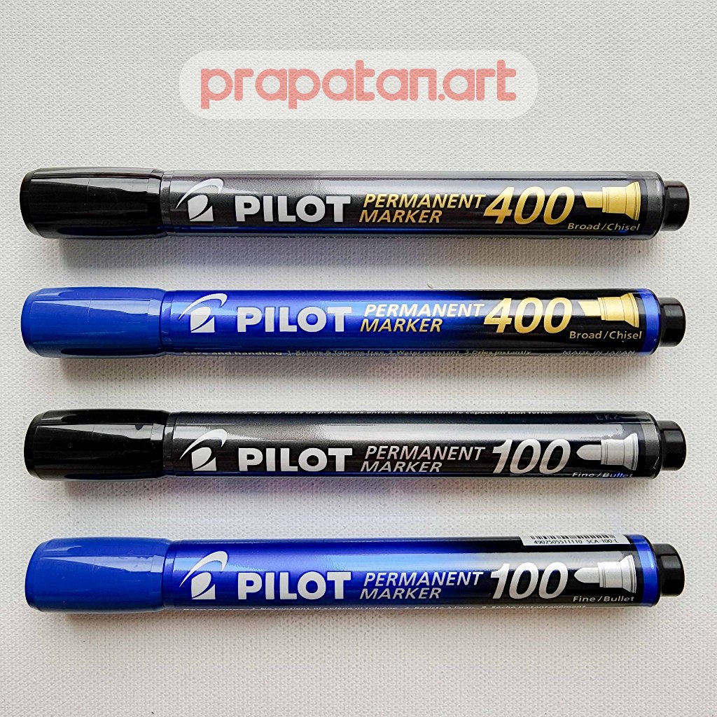 

Pilot Permanent Marker 100|400 Fine Broad Tip | Spidol Permanen