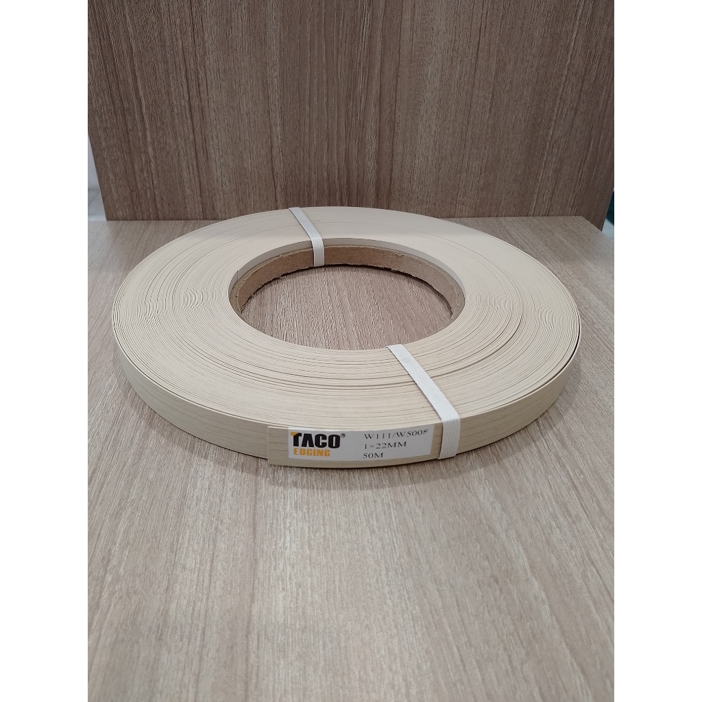 Edging Woodgrain Taco 22mm 42mm Serat Kayu PER METER | W111 W5008 W118 W119 W154