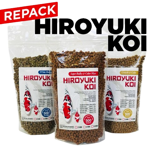 HIROYUKI KOI (pakan ikan koi) MERAH,BIRU,KUNING. 500gr