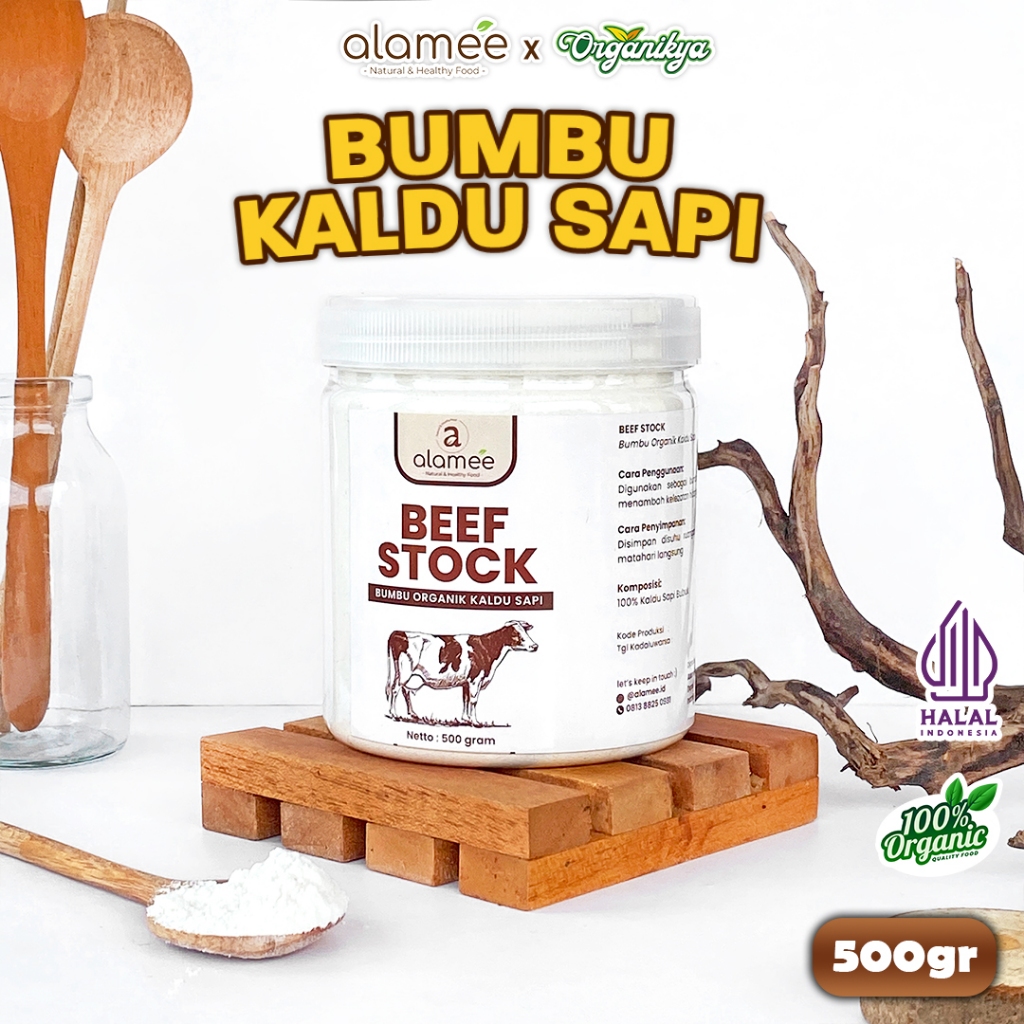 

Kaldu Sapi NON MSG Bubuk Penyedap Rasa Beef Stock Seasoning Powder Murni Asli Bumbu 500G organikya