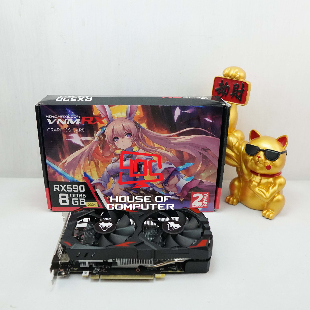 VGA VENOM RX RX590 8GB DDR5 256 BIT - 2304 RX 590 AMD RADEON
