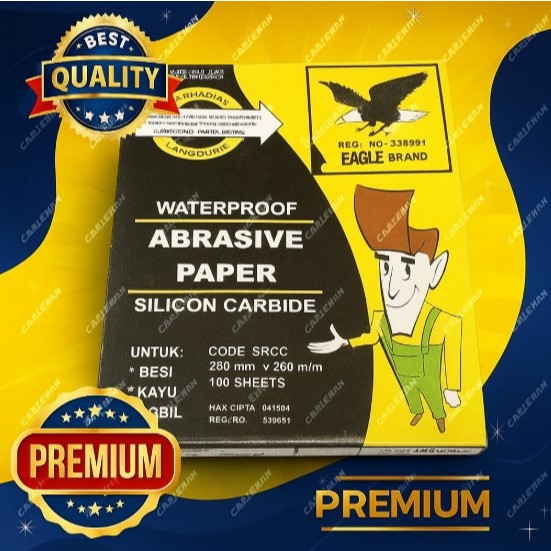 EAGLE AMPLAS DUCO GRIT 2000 - KERTAS PASIR GRID 2000 - AMPLAS LEMBARAN