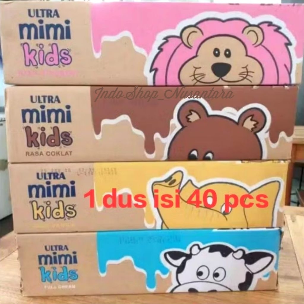 

Mimi Ultra Kids | Susu UHT Ultra Mimi 125ml | Terlaris Susu Ultra Mimi Kids | 1 Dus Isi 40 Pcs