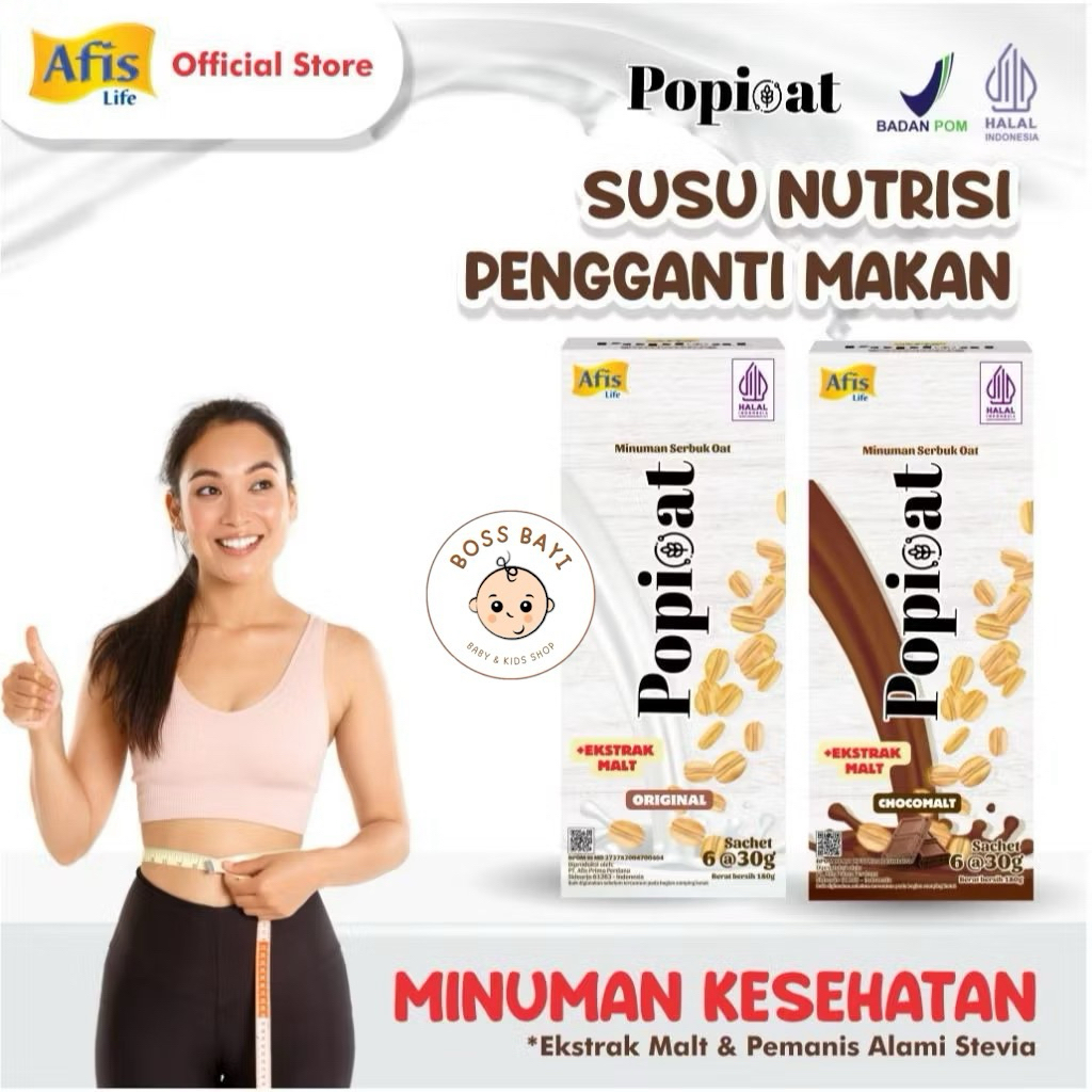 

AFIS - Popioat Susu Diet Nutrisi Pengganti Makan / Minuman Serbuk Oat