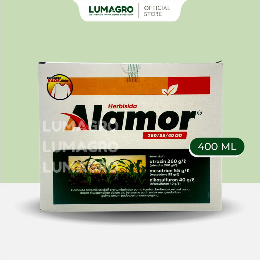 Herbisida Alamor 400ml Atrazin Mesotrion Nikosulfuron Pembasmi Rumput Selektif Jagung