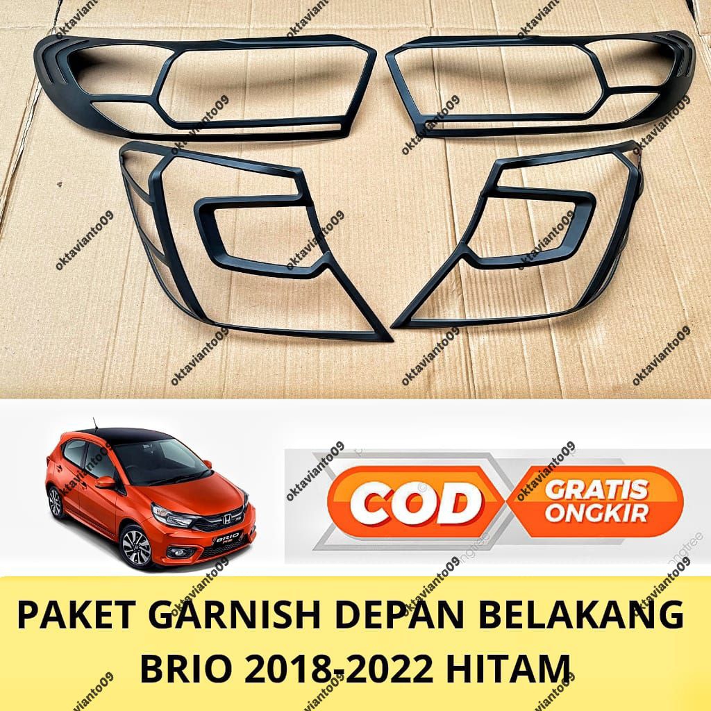 Paket Garnish Depan Belakang All new Brio 2018 2019 2020 2021 2022 Hitam Tipe Satya & Rs